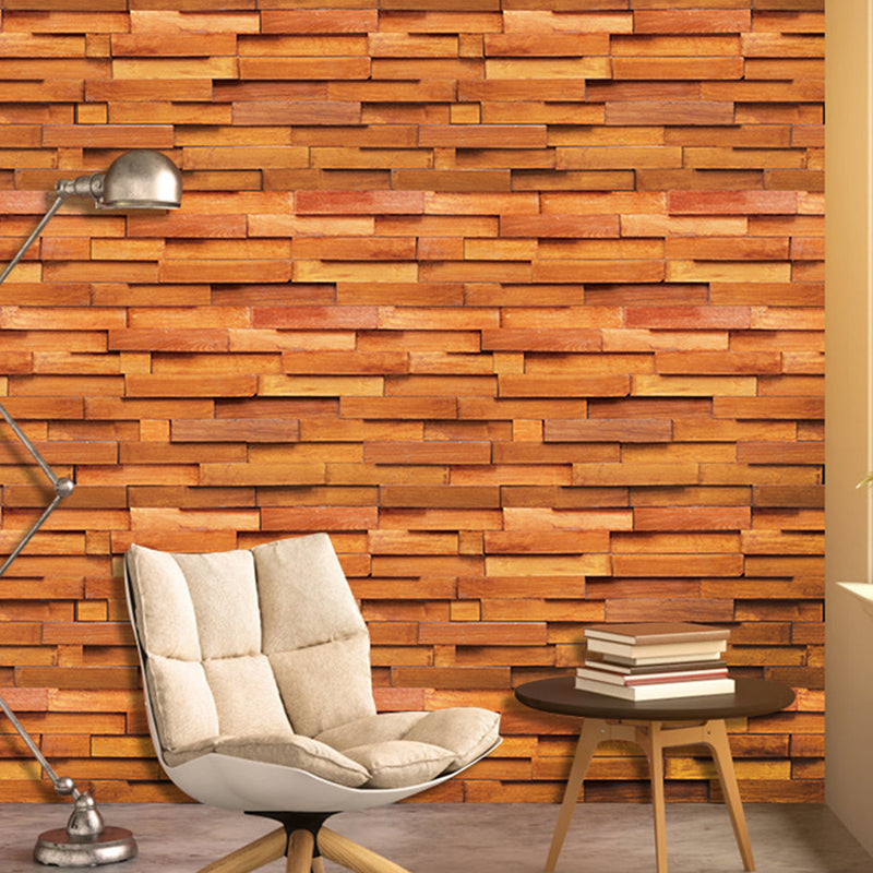 Cyberpunk Brick Wallpaper Roll for Dining Room 48.4-sq ft Wall Covering in Soft Color
