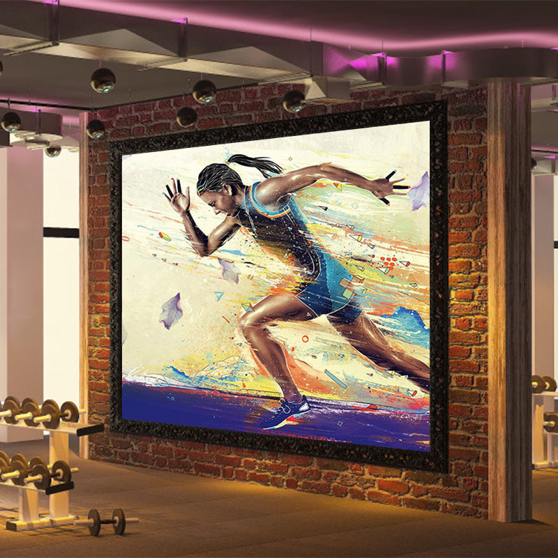 Contemporary Sportsman Wall Mural Pastel Color Waterproofing Wall Decor for Boys Bedroom