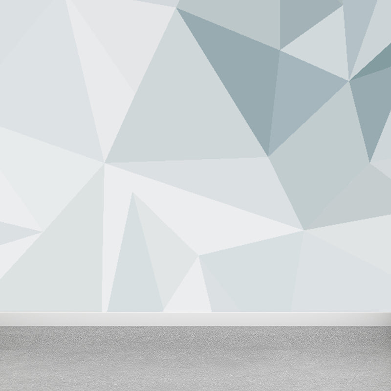 Contemporary Diamond Pattern Mural Decal Light Color Dining Room Wall Art, Personalized