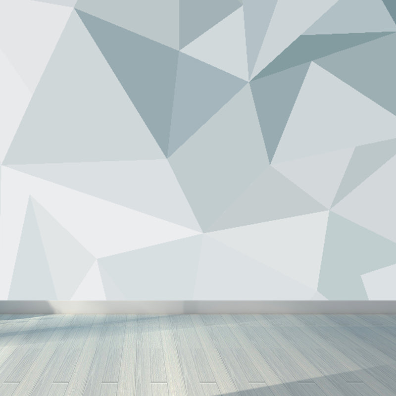 Contemporary Diamond Pattern Mural Decal Light Color Dining Room Wall Art, Personalized