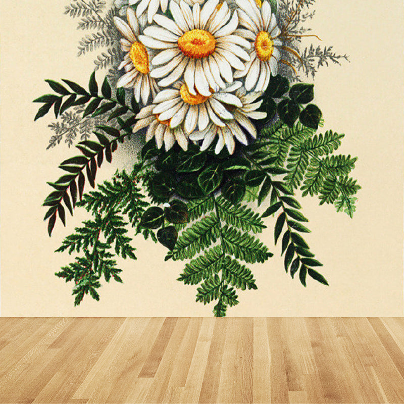 Green Floral Design Mural Wallpaper for Decoration Modern Living Room Wall Covering