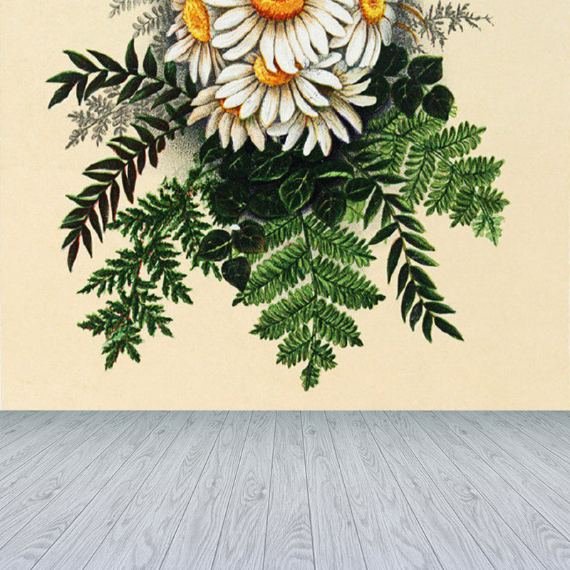 Green Floral Design Mural Wallpaper for Decoration Modern Living Room Wall Covering