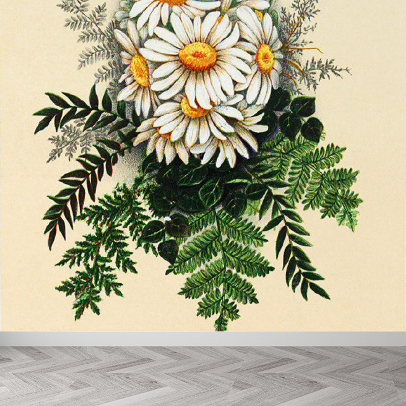 Green Floral Design Mural Wallpaper for Decoration Modern Living Room Wall Covering