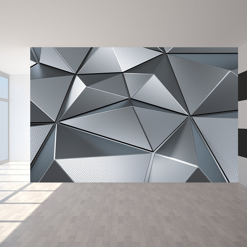 Extra Large Geometric Wall Mural Soft Color Non-Woven Wall Decor for Girls Bedroom, Custom