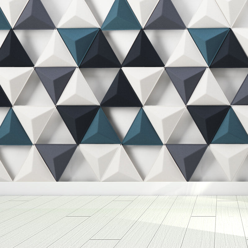 Extra Large Geometric Wall Mural Soft Color Non-Woven Wall Decor for Girls Bedroom, Custom