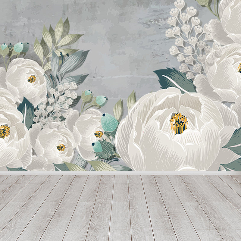 Modern Florentine Wall Mural Non-Woven Waterproof Light Color Wall Art for Bedroom