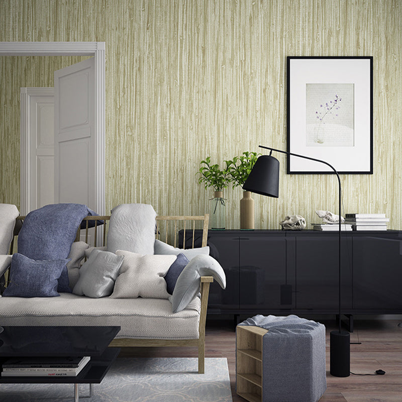 Solid Striped Wallpaper Roll Pastel Color PVC Wall Covering for Home Decor, 54.2-sq ft