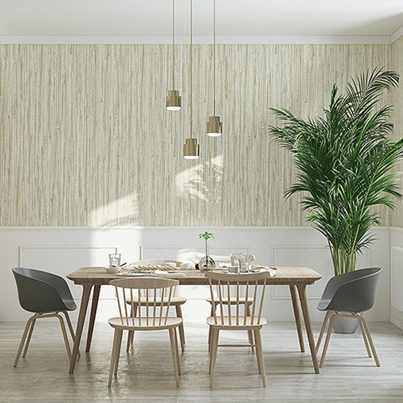 Solid Striped Wallpaper Roll Pastel Color PVC Wall Covering for Home Decor, 54.2-sq ft