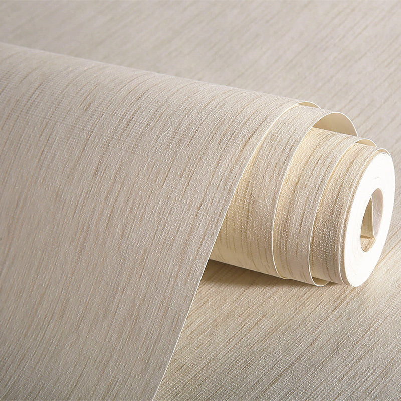 Minimalist Solid Wallpaper Roll Soft Color Stain Resistant Wall Covering for Bedroom