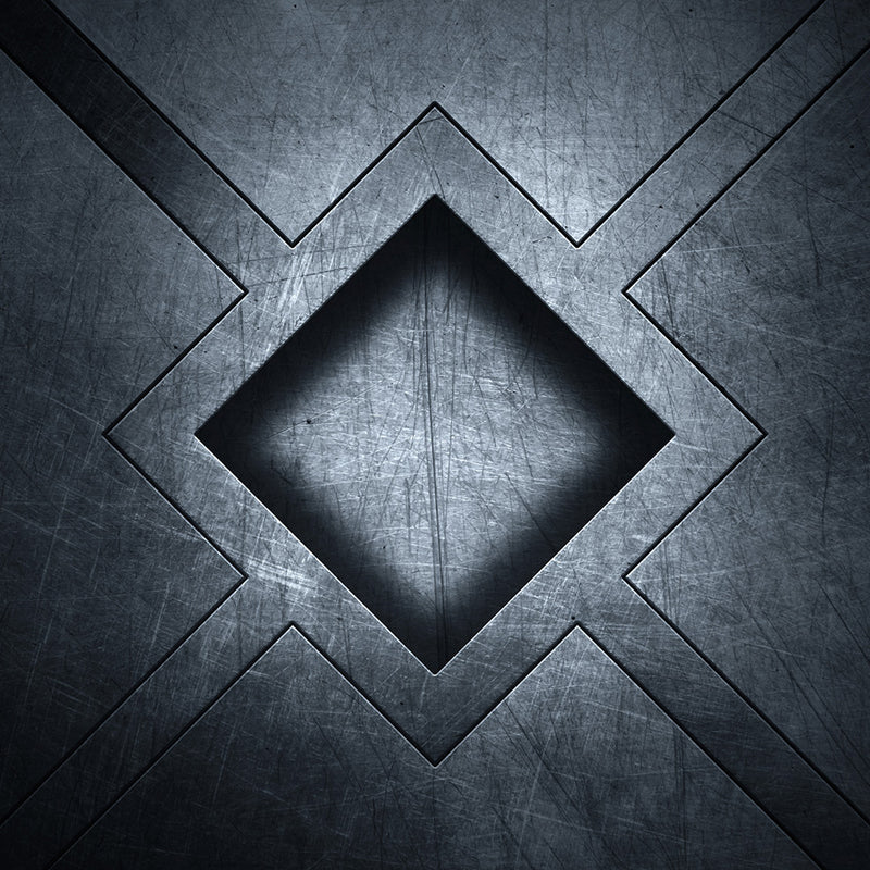 Gray Geometry Pattern Mural Moisture Resistant Industrial Bathroom Wall Covering