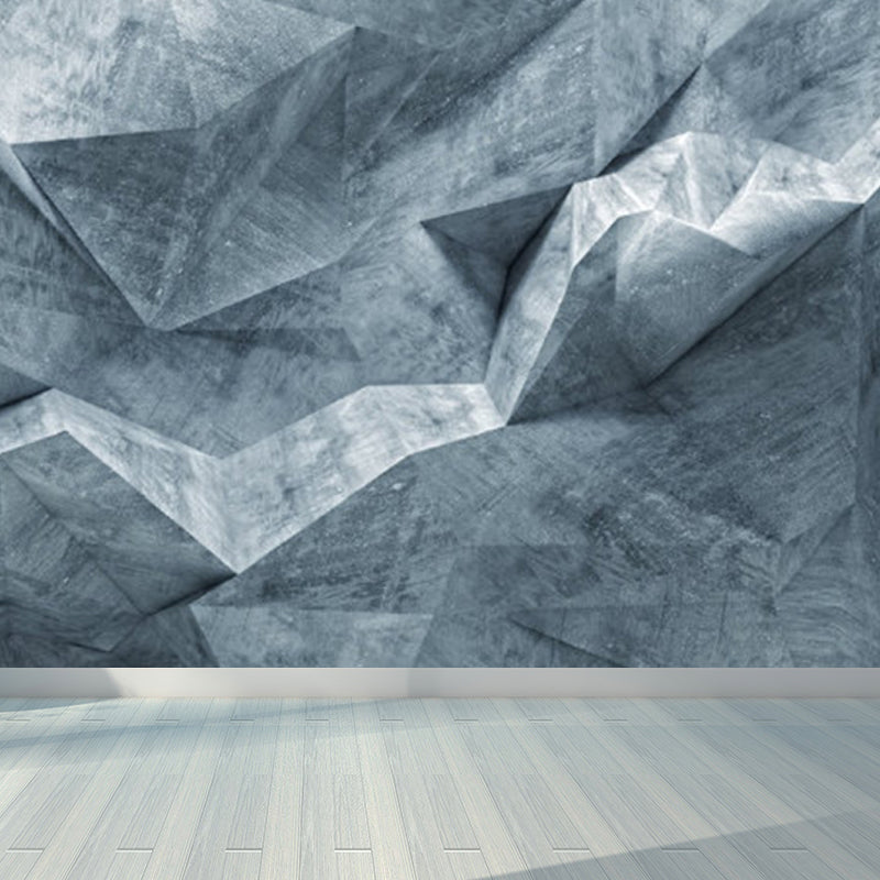 Blue Contemporary Style Mural Wallpaper Giant Graphic Wall Covering for Guest Room