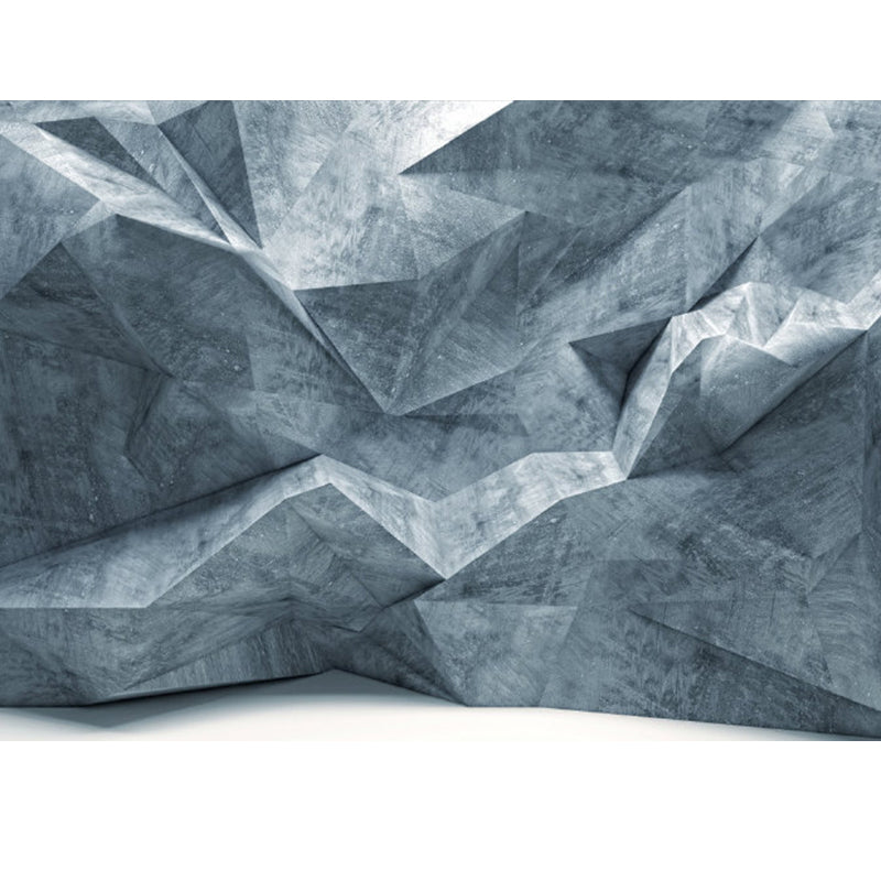 Blue Contemporary Style Mural Wallpaper Giant Graphic Wall Covering for Guest Room