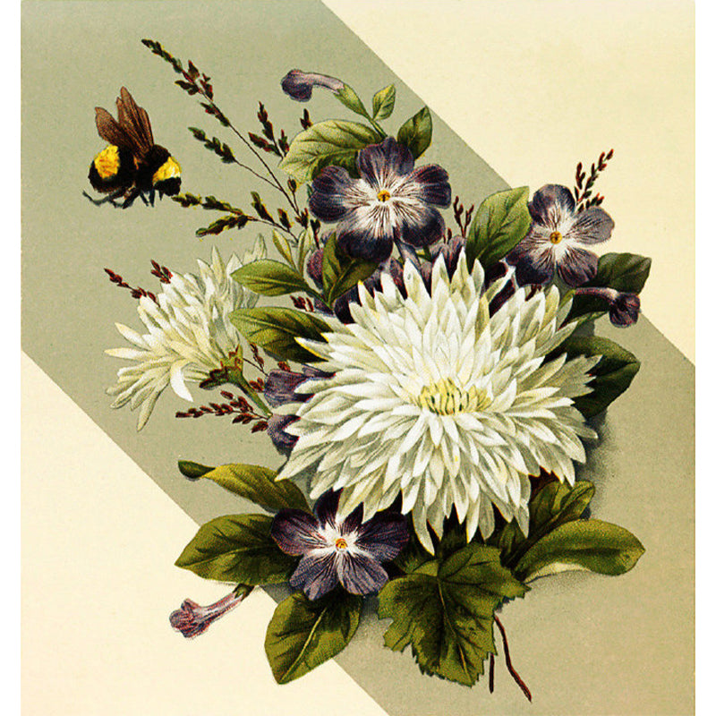 House Decor Flower Mural Decal Customized Contemporary Wall Covering for Kitchen