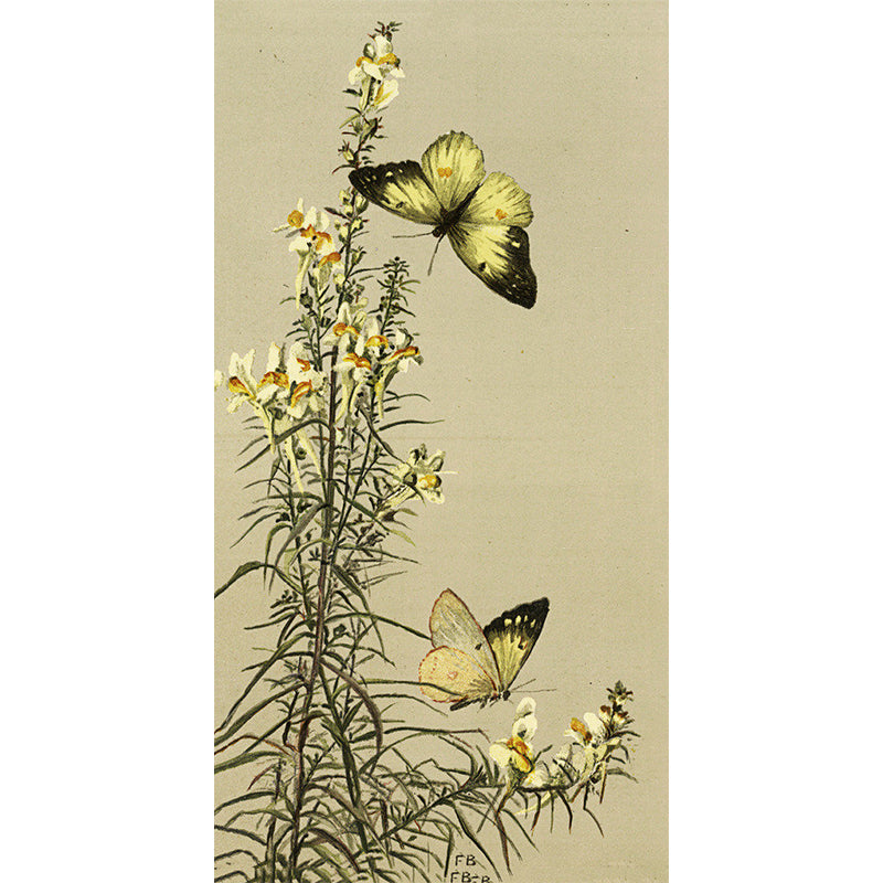 Extra Large Botanical Mural Brown Non-Woven Wall Art for Indoor Decor, Custom Printed