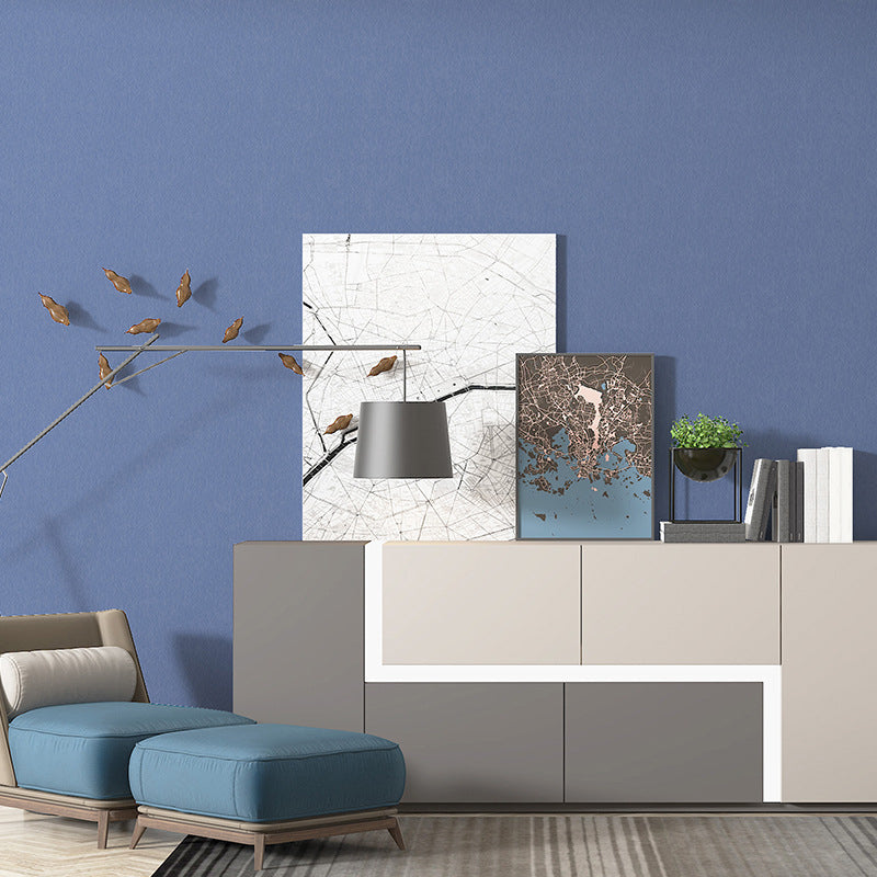 Plain Wallpaper Simplicity Beautiful Blank Wall Covering in Pastel Blue, 31' x 20.5"