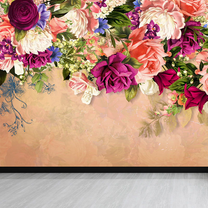 Beautiful Blooming Flower Mural Wallpaper for Girls Bedroom, Purple, Made to Measure