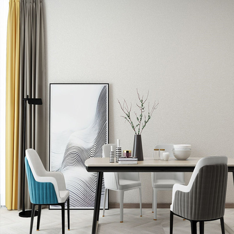 Soft Color Solid Wallpaper Minimalistic Moisture Resistant Wall Decor for Bedroom
