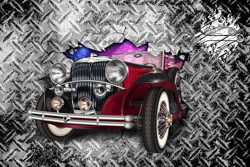 Light Color Car Mural Wallpaper for Decoration Industrial Living Room Wall Covering