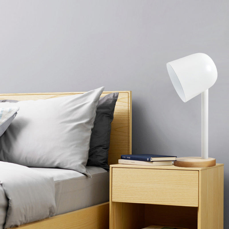 Weiß/blau/grün -gewölbter Lesebuch Light Minimalism Style 1 Light Metallic Schreibtischlampe mit Holzbasis