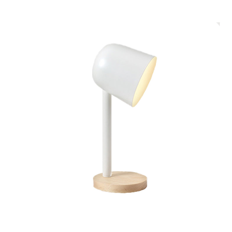 Weiß/blau/grün -gewölbter Lesebuch Light Minimalism Style 1 Light Metallic Schreibtischlampe mit Holzbasis