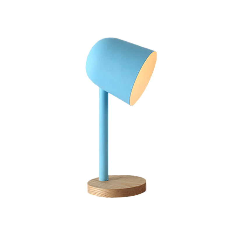 Weiß/blau/grün -gewölbter Lesebuch Light Minimalism Style 1 Light Metallic Schreibtischlampe mit Holzbasis