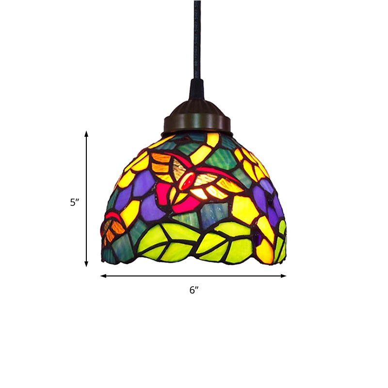 Dining Room Lighting Fixtures Tiffany, Stained Glass Dragonfly Ceiling Pendant Lamp