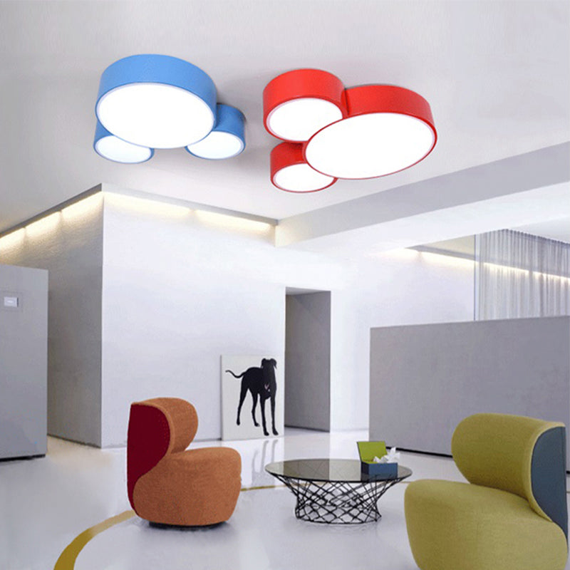 Acrylic Animal Flush Mount Ceiling Light Macaroon Ceiling Light for Kid Bedroom