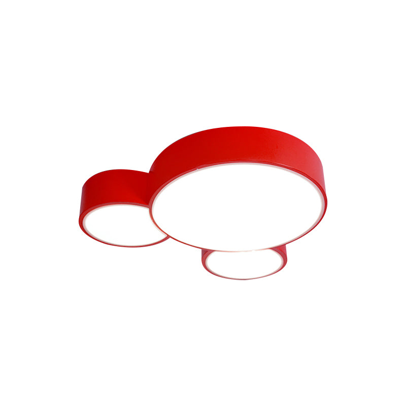 Acrylic Animal Flush Mount Ceiling Light Macaroon Ceiling Light for Kid Bedroom