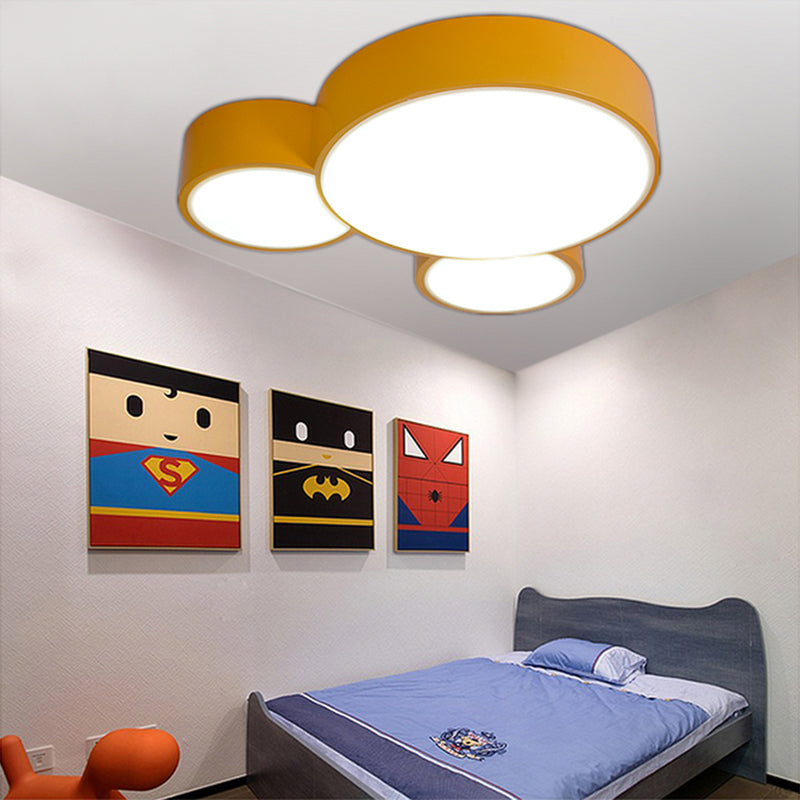 Acrylic Animal Flush Mount Ceiling Light Macaroon Ceiling Light for Kid Bedroom
