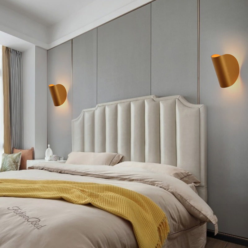 Éclairage d'écran mural plié Simplicité Métal 1 Éclairage mural noir / gris / gris / argent pour chambre à coucher