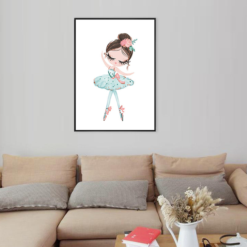 Toile d'art de Ballet pour filles, Style enfants, couleur Pastel, décoration murale de danse pour intérieur de maison
