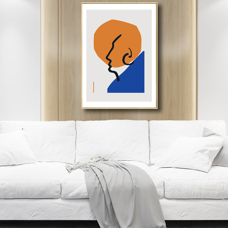 Minimalistischer abstrakter Figuren-Zeichnungs-Kunstdruck, pastellfarbene, strukturierte Wanddekoration für Zuhause