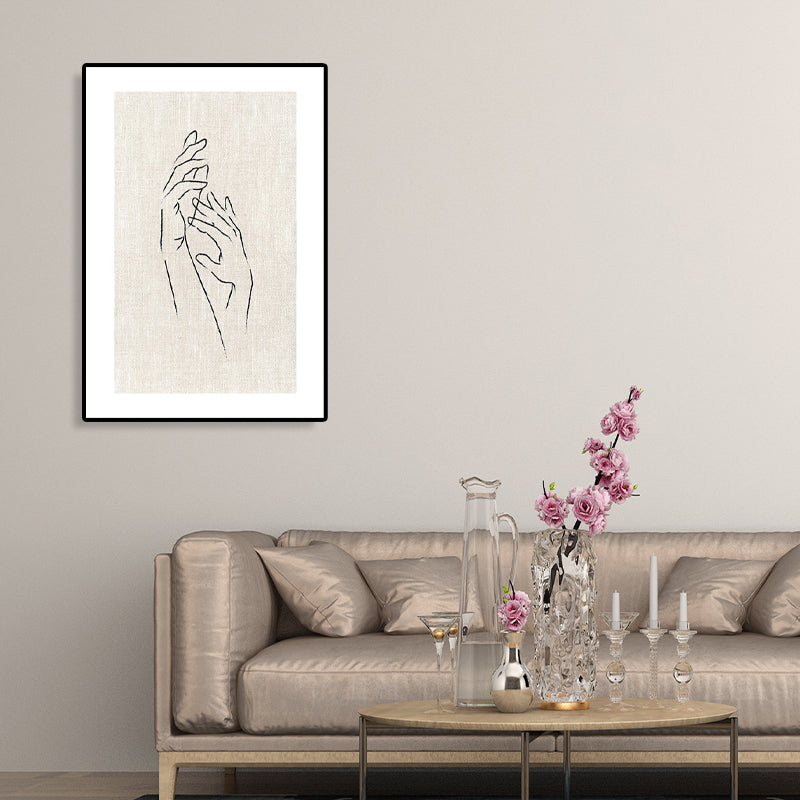 Textured Figure Print Canvas Minimalism Style Canvas Wall Art Decor, Multiple Sizes