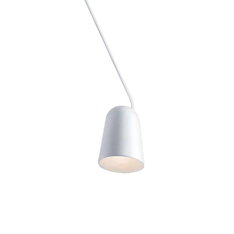 1 comedor ligero Luz colgante colgante con tono de metal Bell Lámpara de suspensión de estilo negro/blanco moderno