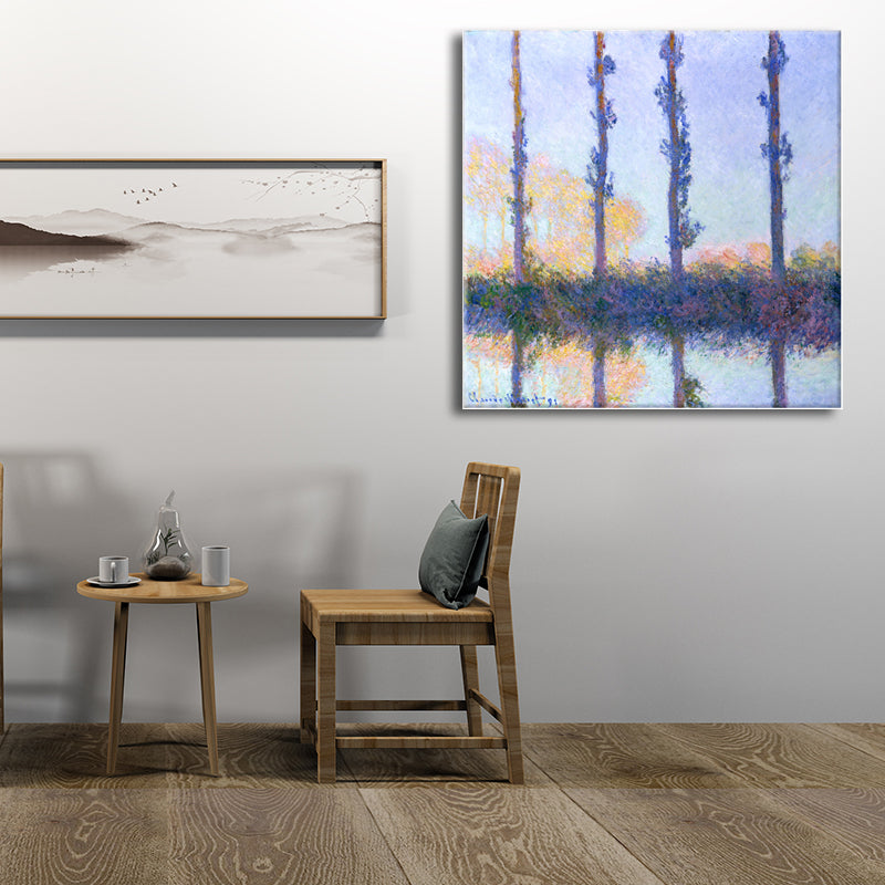 Peinture de paysages rustiques, toile texturée de couleur foncée, décor artistique mural pour salon