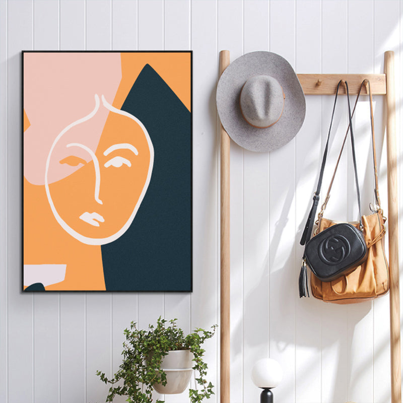 Novelty Figure's Face Art Scandinavian Style Canvas Wall Decor, Multiple Sizes Options