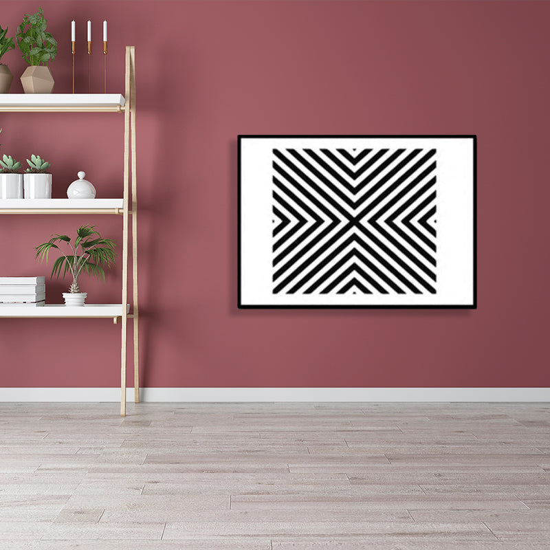 Mystical Geometry Pattern Painting for Boys Bedroom in Black, Multiple Sizes Options