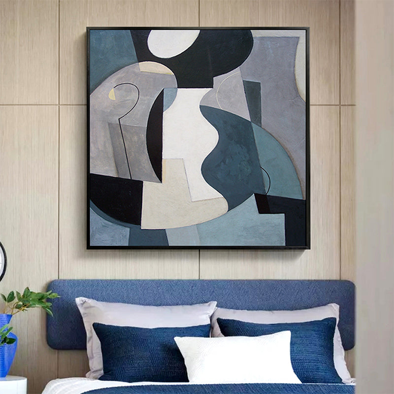 Textured Fabulous Abstract Art Canvas Scandinavian Painting for Bathroom, Multiple Sizes