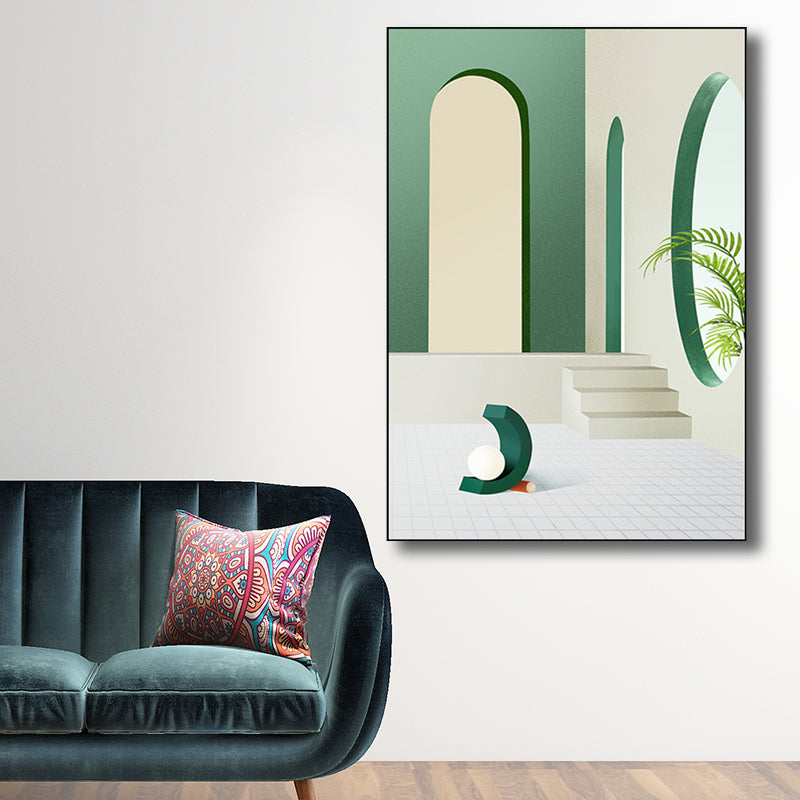 Architecture Wall Decor for Girls Bedroom in Light Color, Multiple Sizes Options