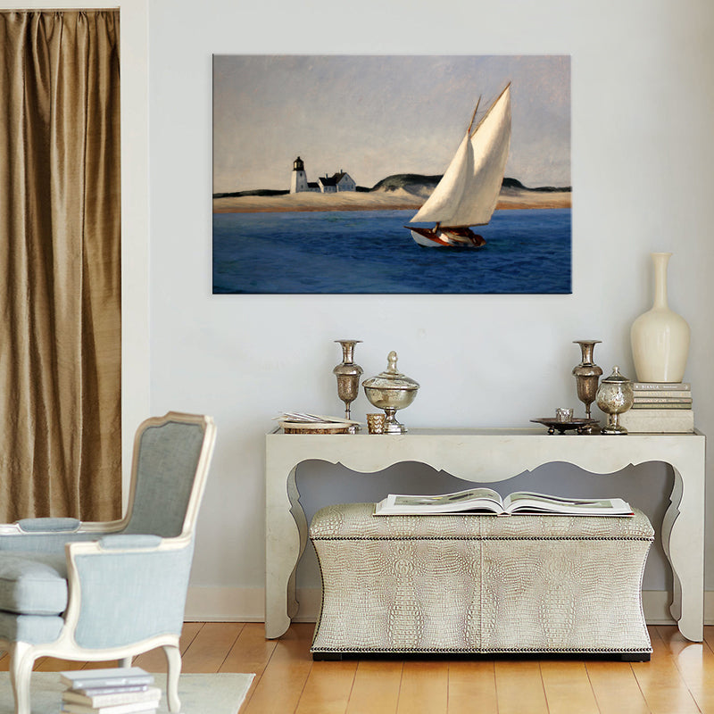 Plain Sailing Art Print Tropical Beach Textured Living Room Wall Decor (Multiple Sizes Available)