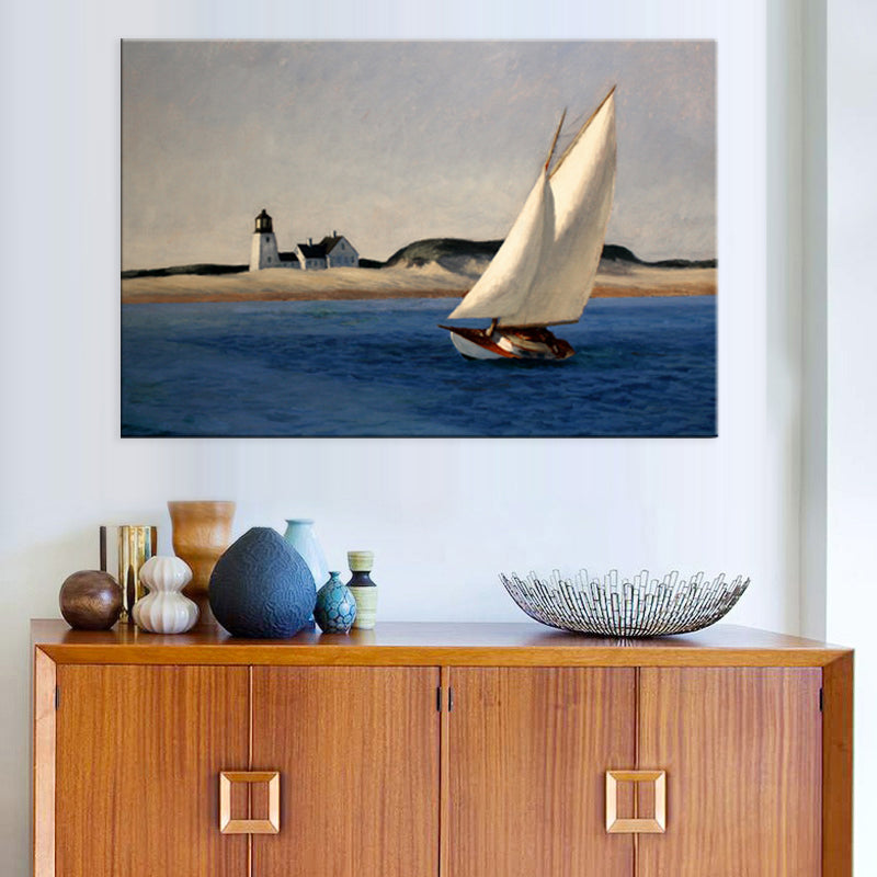 Plain Sailing Art Print Tropical Beach Textured Living Room Wall Decor (Multiple Sizes Available)