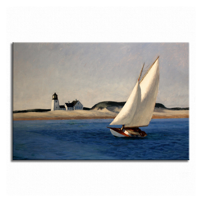 Plain Sailing Art Print Tropical Beach Textured Living Room Wall Decor (Multiple Sizes Available)