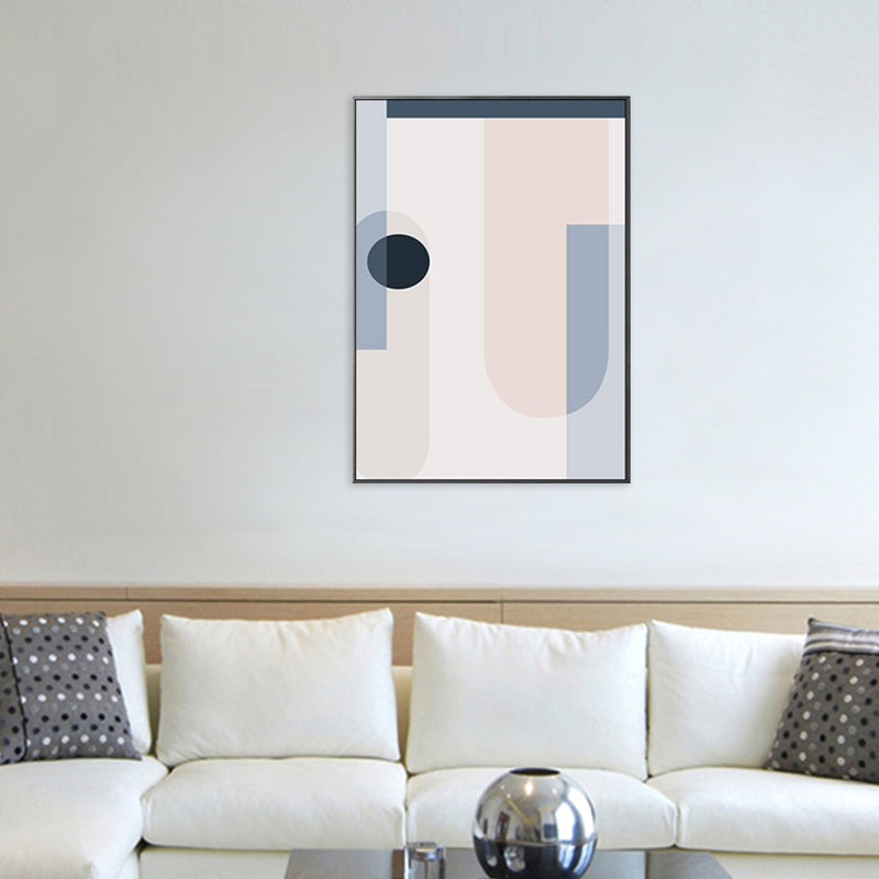 Nordic Style Contracted Graphic Painting Canvas Pink Illustration Wall Art Print