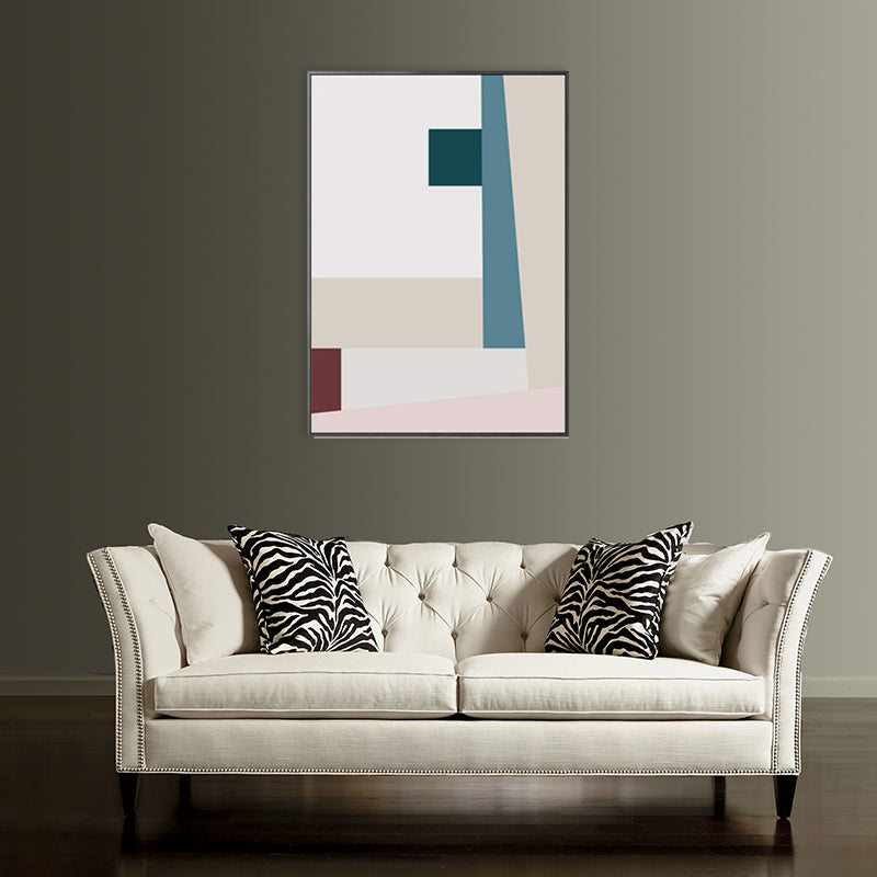 Nordic Style Contracted Graphic Painting Canvas Pink Illustration Wall Art Print