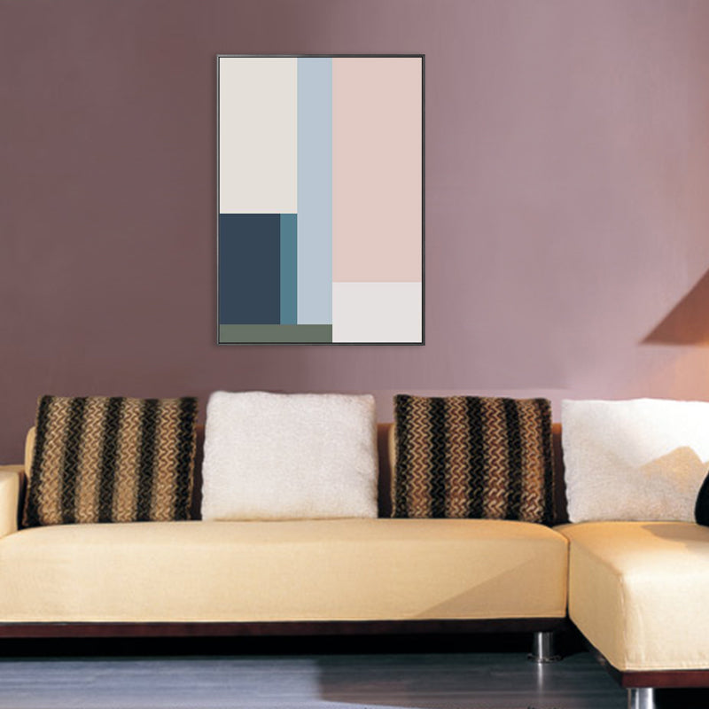 Nordic Style Contracted Graphic Painting Canvas Pink Illustration Wall Art Print