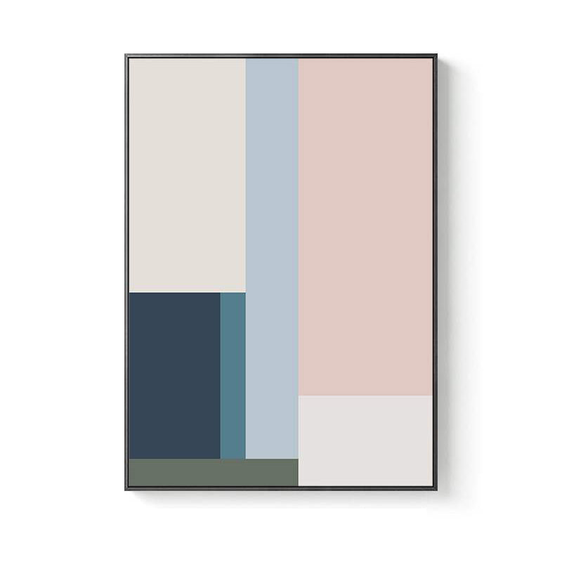 Nordic Style Contracted Graphic Painting Canvas Pink Illustration Wall Art Print