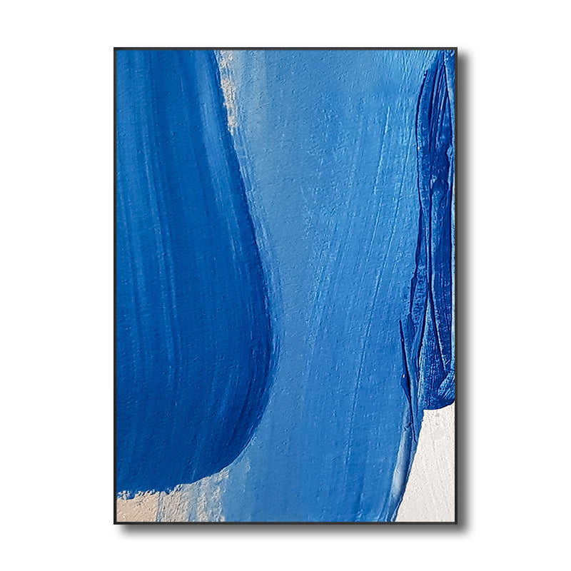 Moderne penseelstreek wanddecoratie canvas getextureerde lichte kleur schilderij voor badkamer