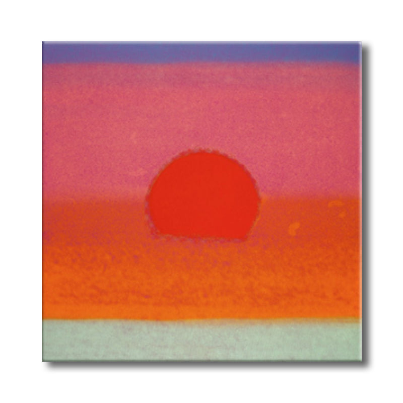 Pastel Color Sunrise Wall Decor Textured Children's Art Living Room Canvas Print
