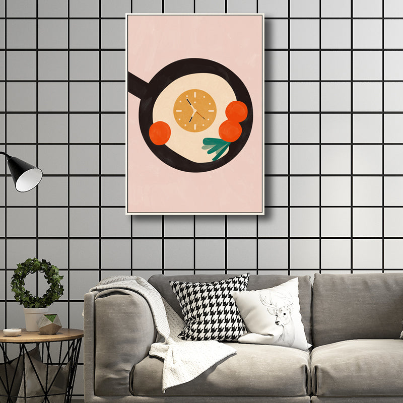 Textured Pan and Pancake Painting Children's Art Canvas Wall Decor, Multiple Sizes