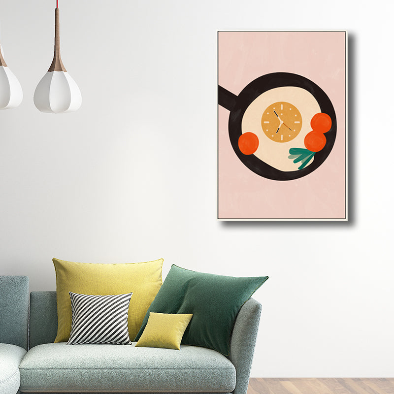 Textured Pan and Pancake Painting Children's Art Canvas Wall Decor, Multiple Sizes